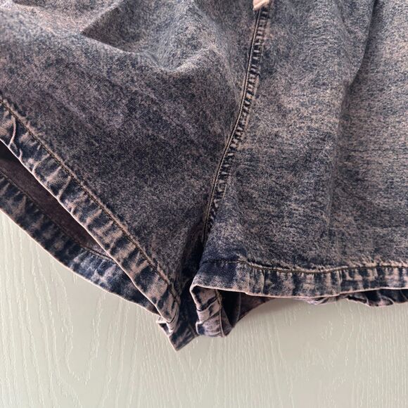 ONE TEASPOON Womens Denim Pink Acid Wash Boxer Drawstring Smocked Shorts Size XL - Picture 5 of 9